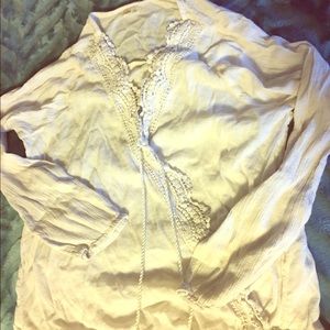 Worn Hollister Off White Layering Shirt